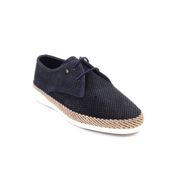 ROBERTO SERPENTINI 1906a Navy Perforated Suede Leather...